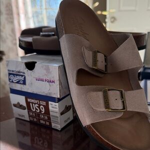 Skechers Taupe Sandals with Luxe Foam